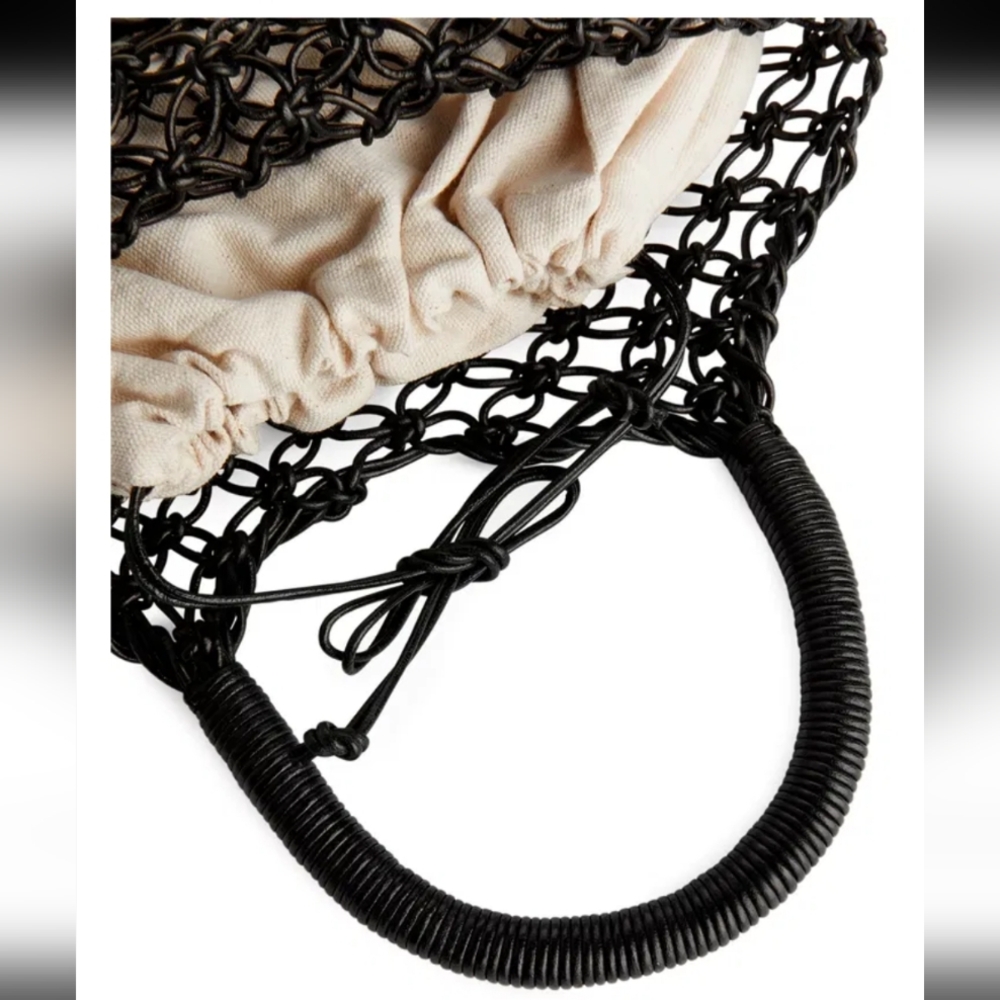 💖 Arket Leather and Canvas Knotted Macrame Handbag 💅🏻 - Picture 10 of 12